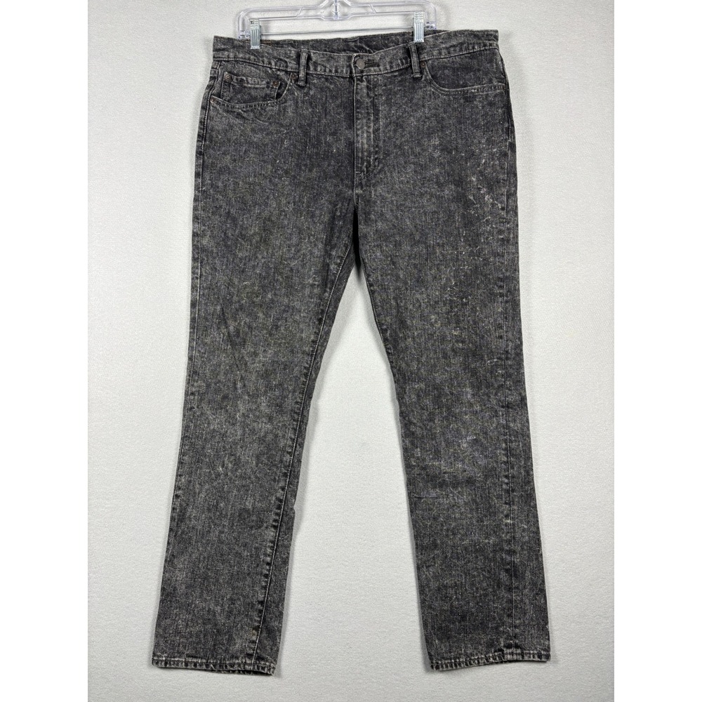 Levis 511 Slim Fit Jeans Black Acid Wash 40x32 (Measures 40x31) Black
